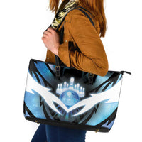Bowling Leather Tote Bag Cosmic Strike