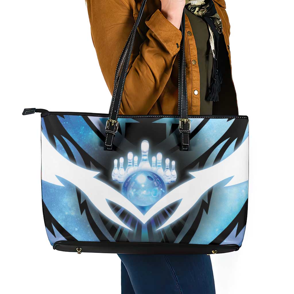 Bowling Leather Tote Bag Cosmic Strike