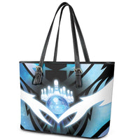 Bowling Leather Tote Bag Cosmic Strike