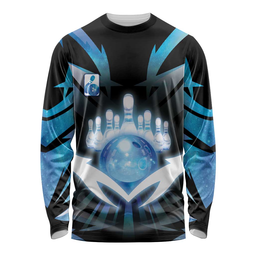 Personalized Bowling Long Sleeve Shirt Cosmic Strike