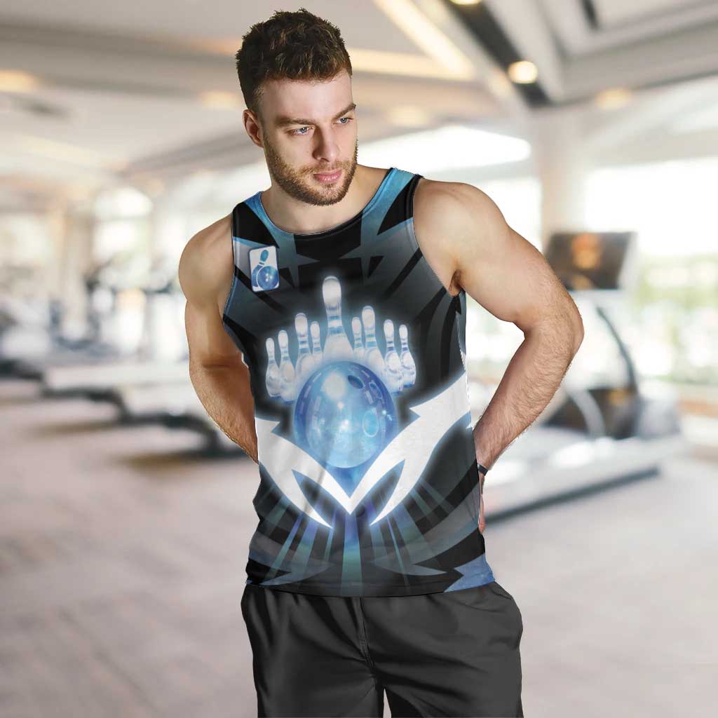 Personalized Bowling Men Tank Top Cosmic Strike
