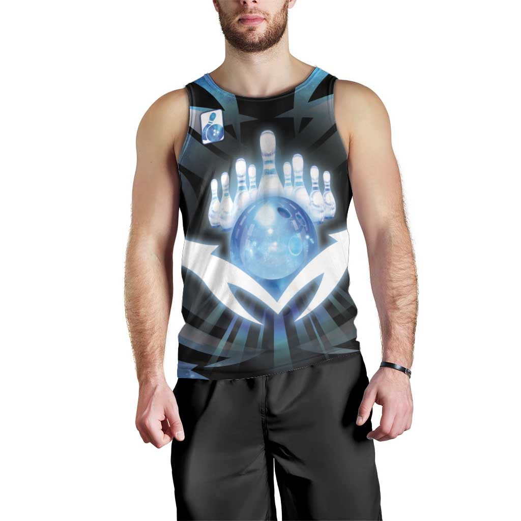Personalized Bowling Men Tank Top Cosmic Strike