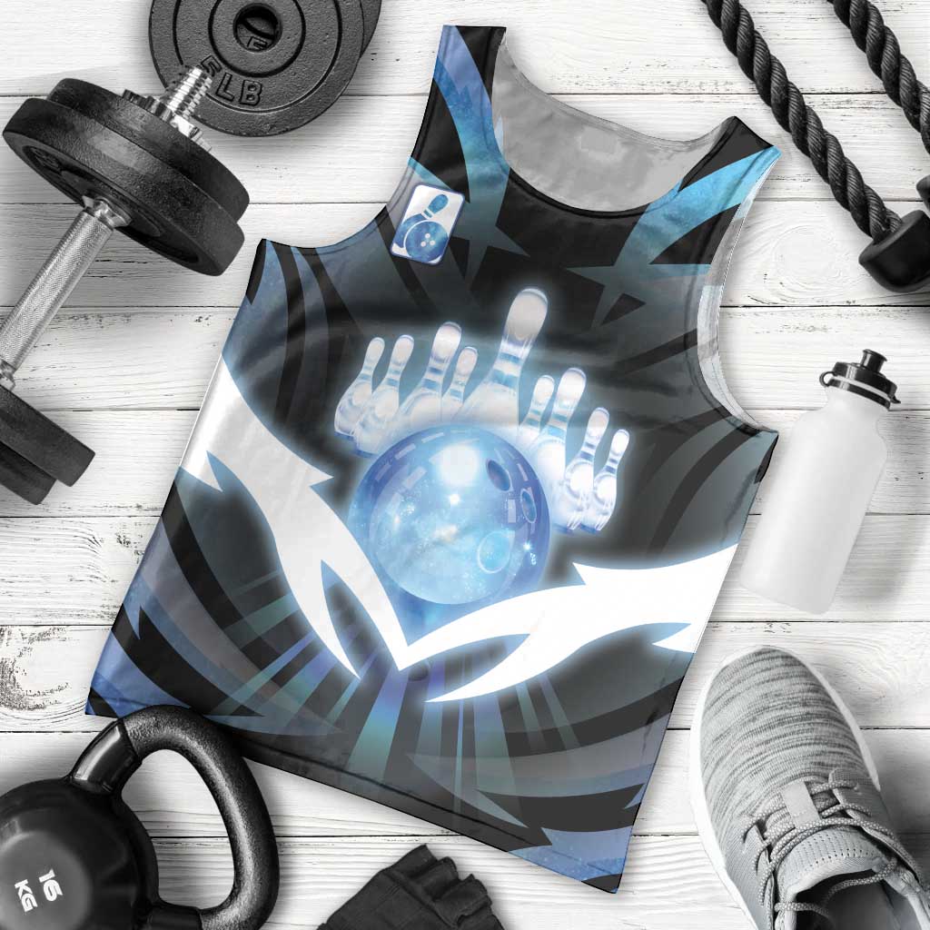 Personalized Bowling Men Tank Top Cosmic Strike
