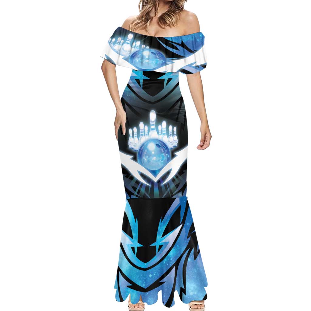 Personalized Bowling Mermaid Dress Cosmic Strike