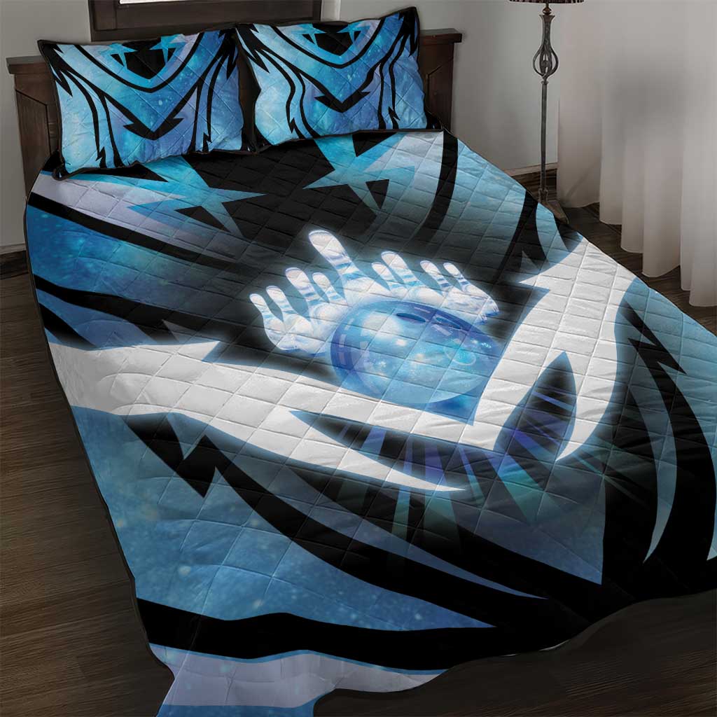 Bowling Quilt Bed Set Cosmic Strike