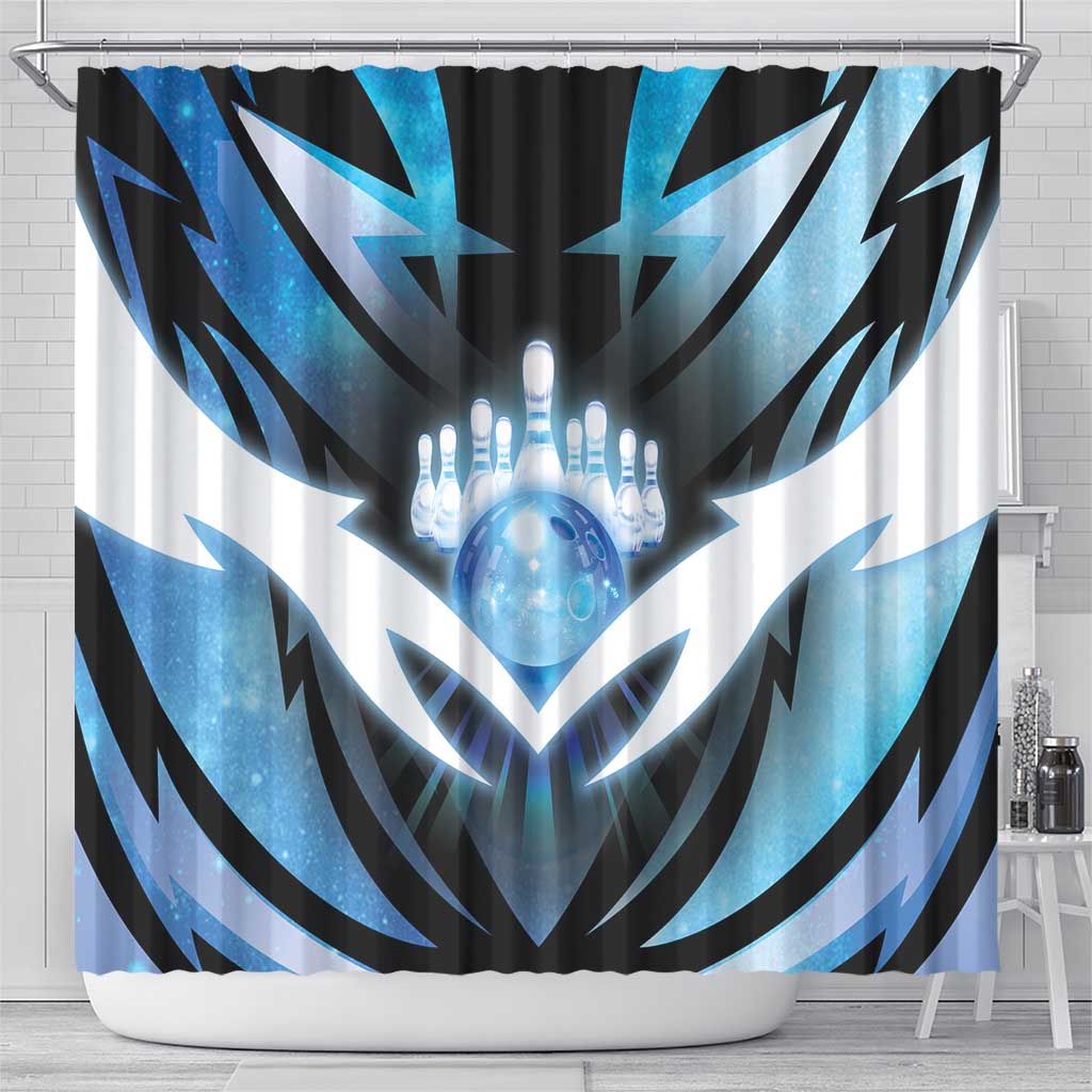 Bowling Shower Curtain Cosmic Strike