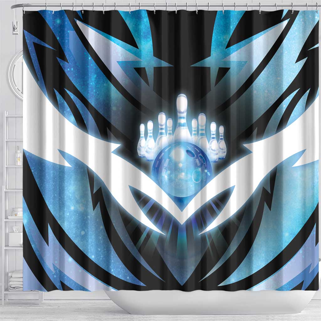 Bowling Shower Curtain Cosmic Strike