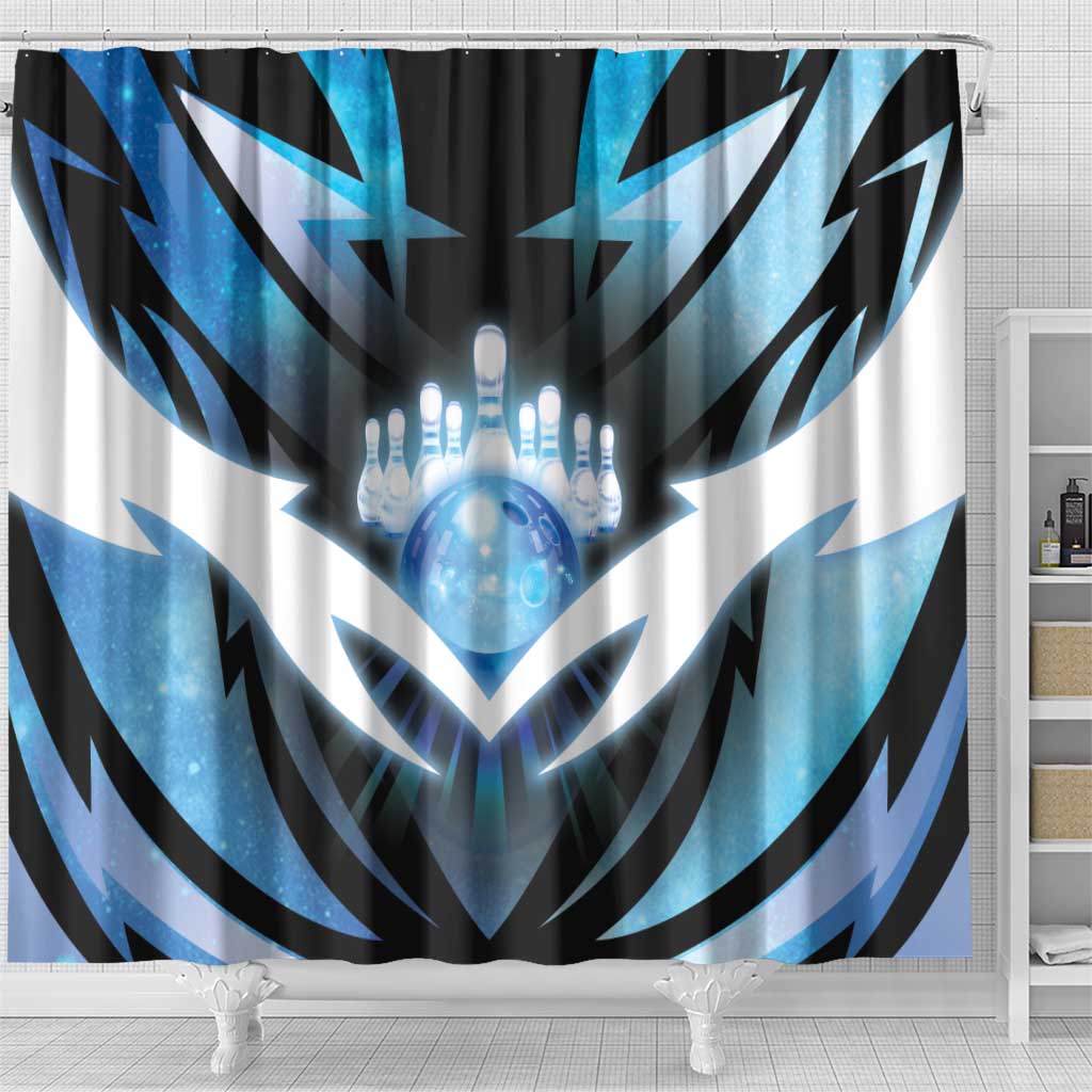 Bowling Shower Curtain Cosmic Strike