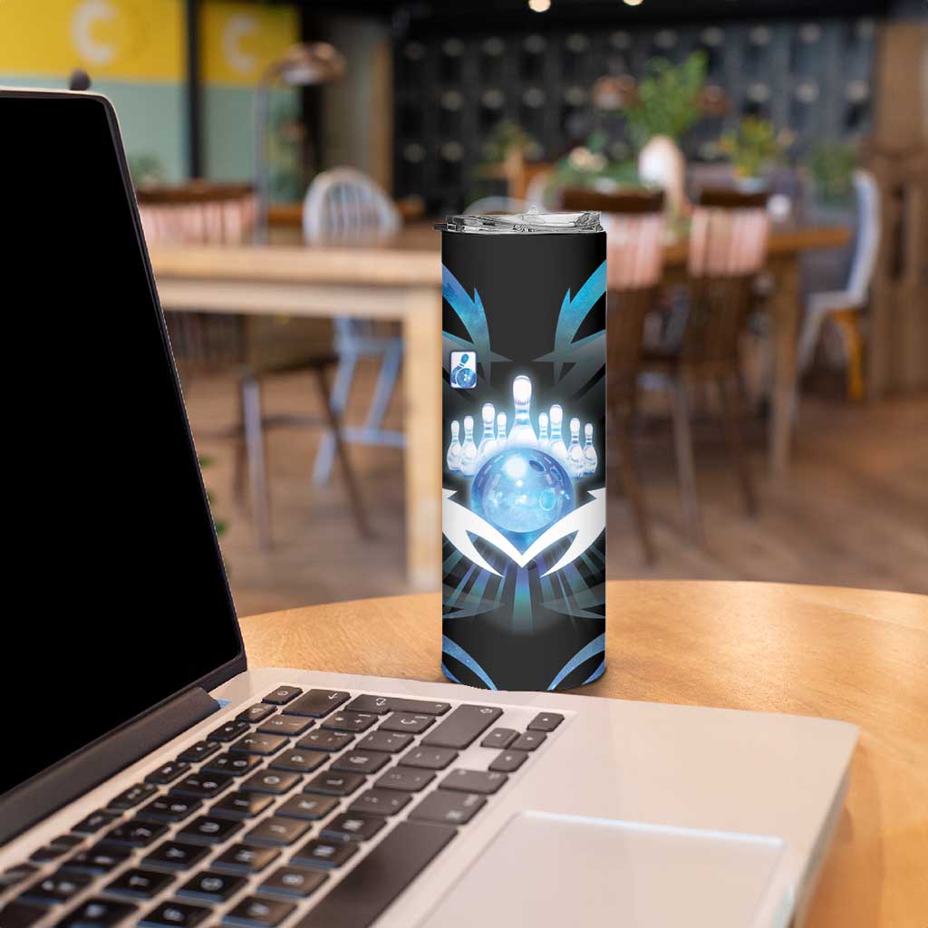 Personalized Bowling Skinny Tumbler Cosmic Strike