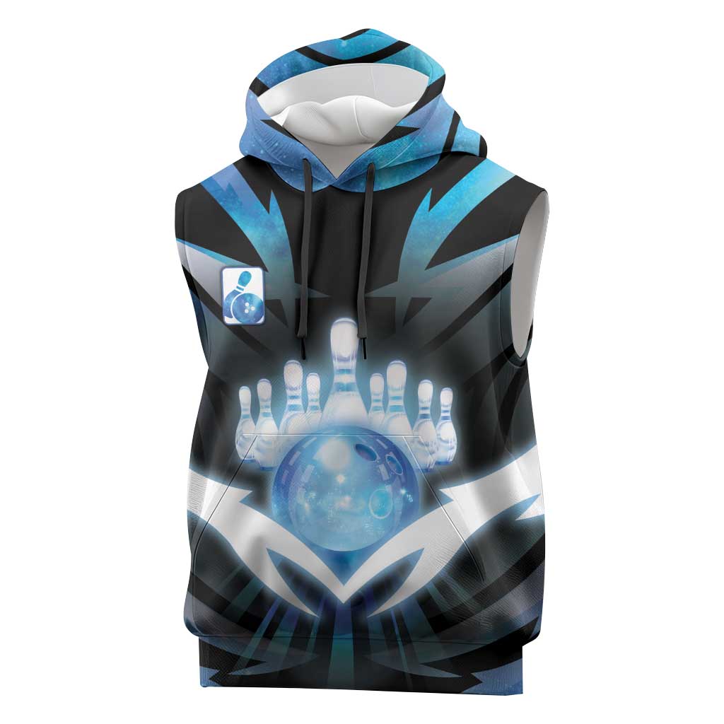 Personalized Bowling Sleeveless Hoodie Cosmic Strike
