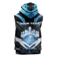 Personalized Bowling Sleeveless Hoodie Cosmic Strike