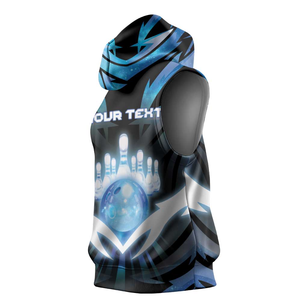 Personalized Bowling Sleeveless Hoodie Cosmic Strike