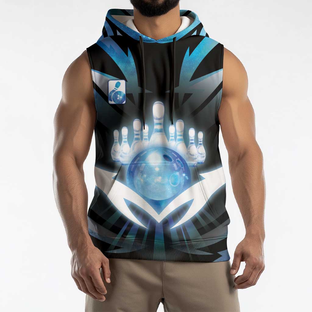 Personalized Bowling Sleeveless Hoodie Cosmic Strike