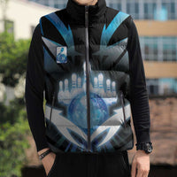 Personalized Bowling Sleeveless Puffer Jacket Cosmic Strike
