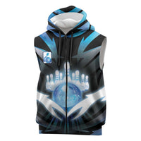 Personalized Bowling Sleeveless Zip Hoodie Cosmic Strike