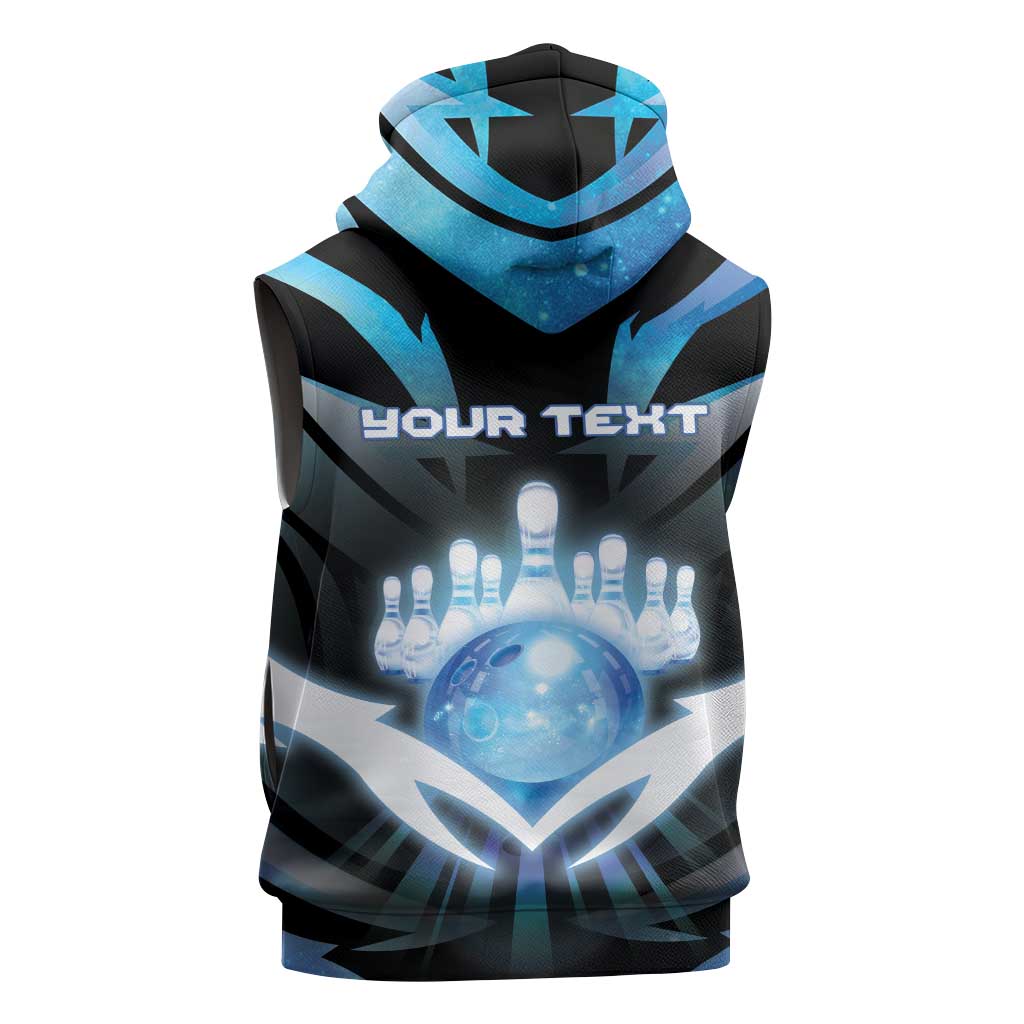 Personalized Bowling Sleeveless Zip Hoodie Cosmic Strike