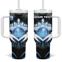 Personalized Bowling Tumbler With Handle Cosmic Strike