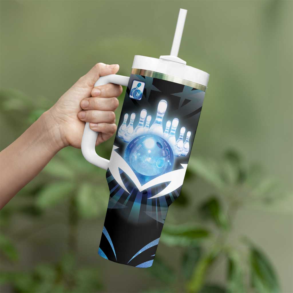 Personalized Bowling Tumbler With Handle Cosmic Strike