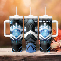 Personalized Bowling Tumbler With Handle Cosmic Strike