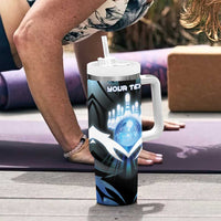 Personalized Bowling Tumbler With Handle Cosmic Strike