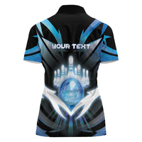 Personalized Bowling Women Polo Shirt Cosmic Strike