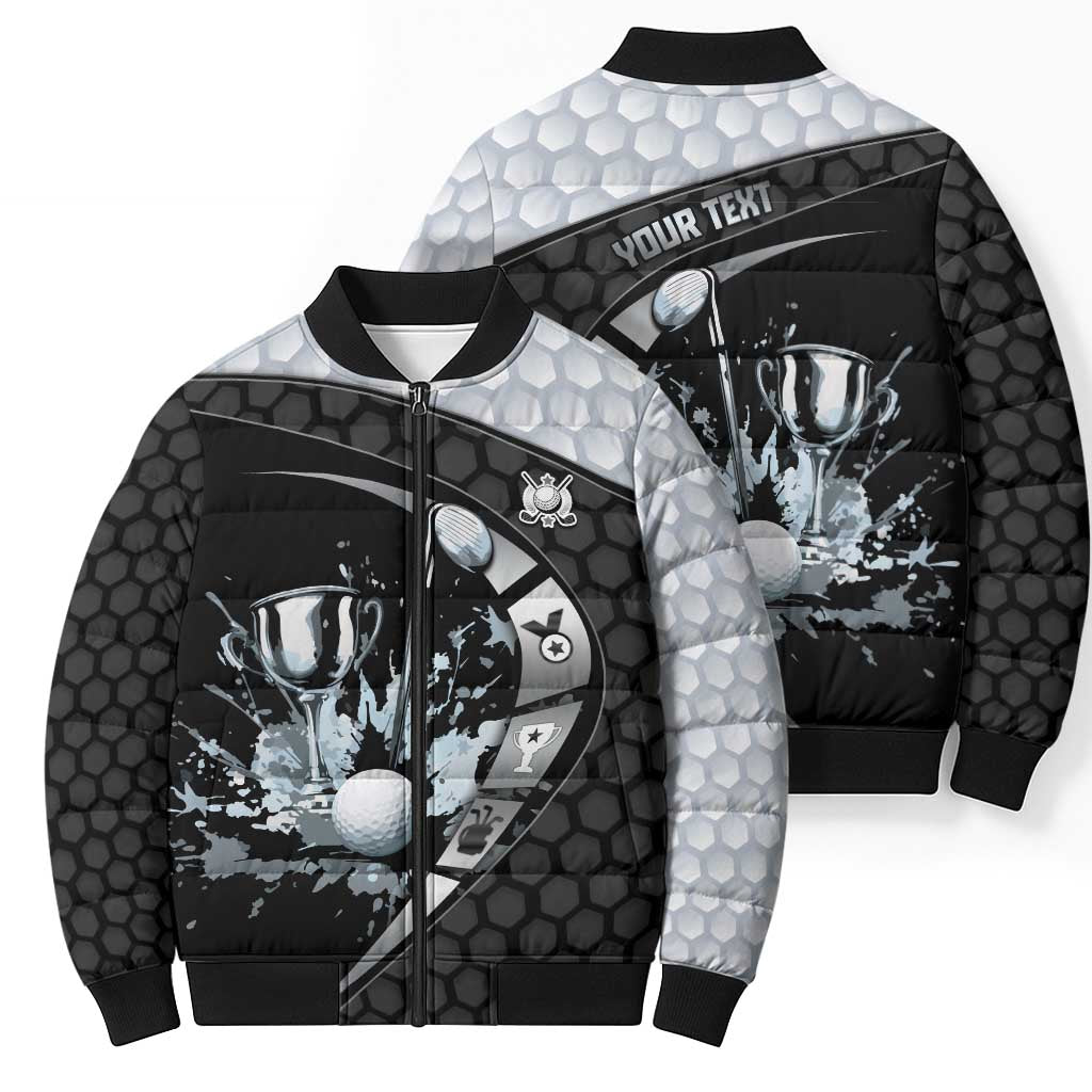 Personalized Golf Bomber Puffer Jacket The Honeycomb Golfe