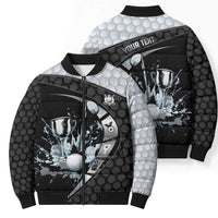 Personalized Golf Bomber Puffer Jacket The Honeycomb Golfe