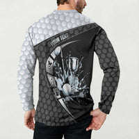 Personalized Golf Button Sweatshirt The Honeycomb Golfe