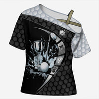 Personalized Golf Cross Shoulder Shirt The Honeycomb Golfe