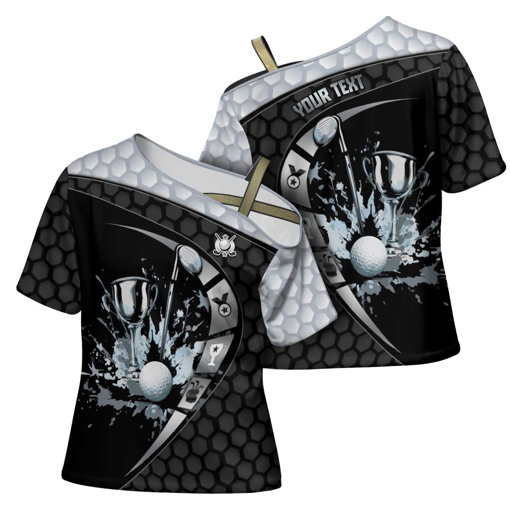 Personalized Golf Cross Shoulder Shirt The Honeycomb Golfe