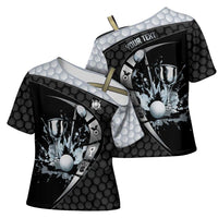 Personalized Golf Cross Shoulder Shirt The Honeycomb Golfe