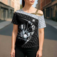Personalized Golf Cross Shoulder Shirt The Honeycomb Golfe