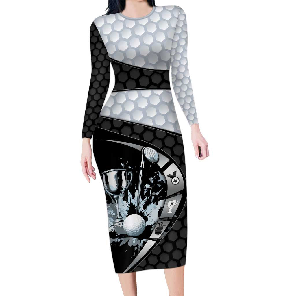Personalized Golf Long Sleeve Bodycon Dress The Honeycomb Golfe