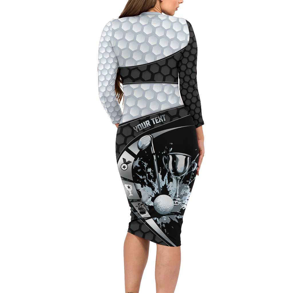 Personalized Golf Long Sleeve Bodycon Dress The Honeycomb Golfe