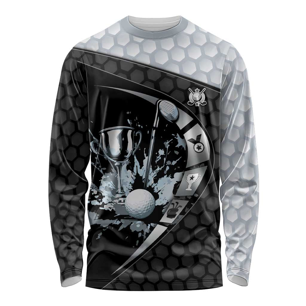 Personalized Golf Long Sleeve Shirt The Honeycomb Golfe