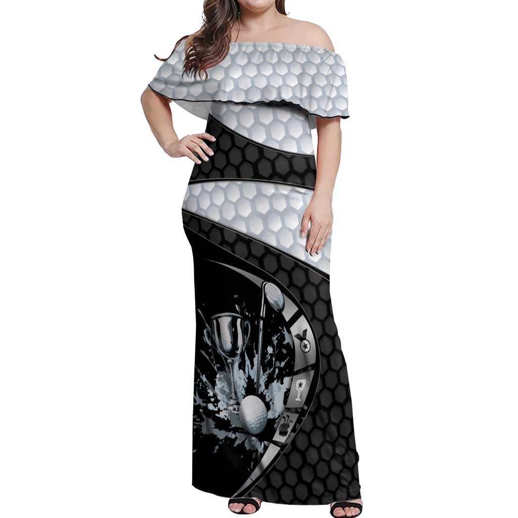 Personalized Golf Off Shoulder Maxi Dress The Honeycomb Golfe