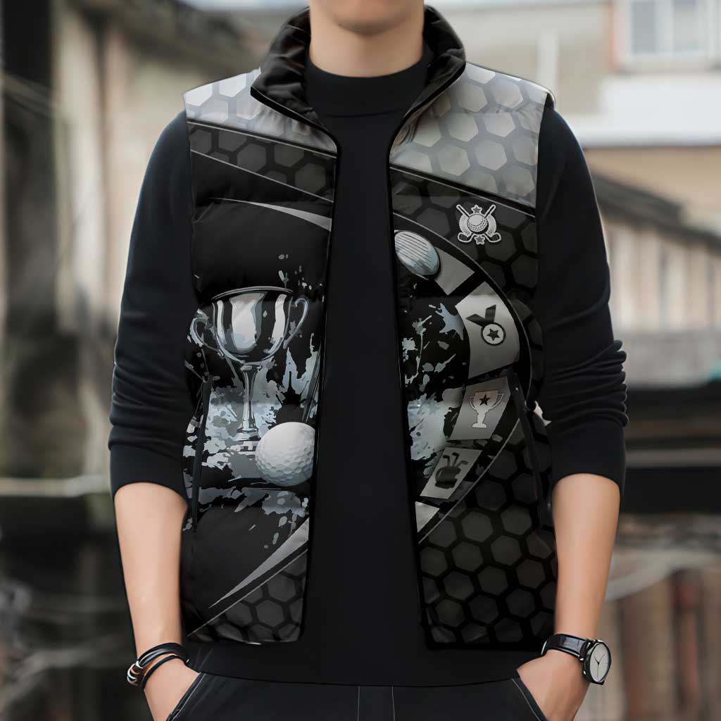 Personalized Golf Sleeveless Puffer Jacket The Honeycomb Golfe