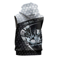 Personalized Golf Sleeveless Zip Hoodie The Honeycomb Golfe