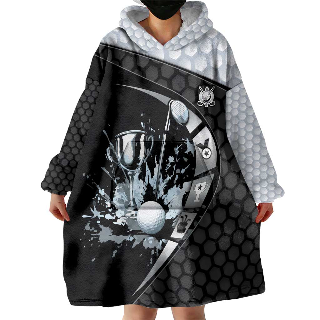 Personalized Golf Wearable Blanket Hoodie The Honeycomb Golfe