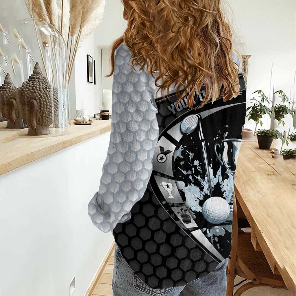 Personalized Golf Women Casual Shirt The Honeycomb Golfe