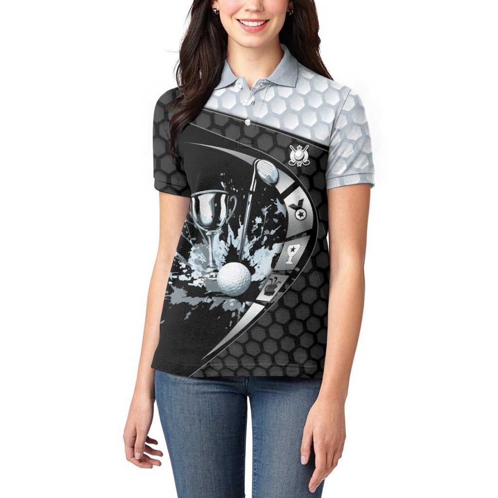 Personalized Golf Women Polo Shirt The Honeycomb Golfe