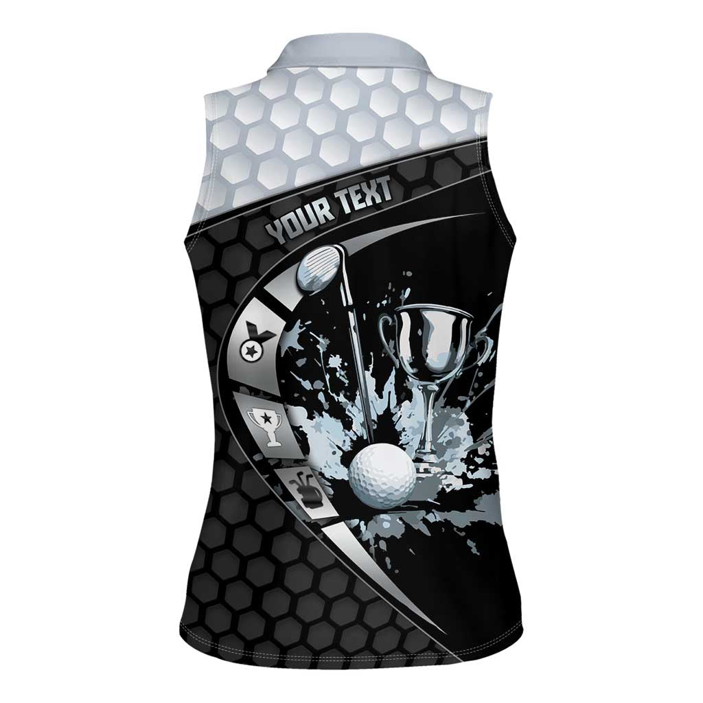 Personalized Golf Women Sleeveless Polo Shirt The Honeycomb Golfe