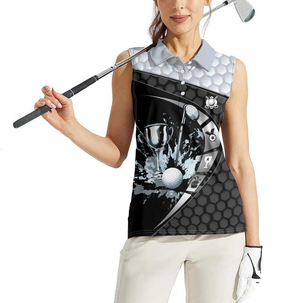 Personalized Golf Women Sleeveless Polo Shirt The Honeycomb Golfe