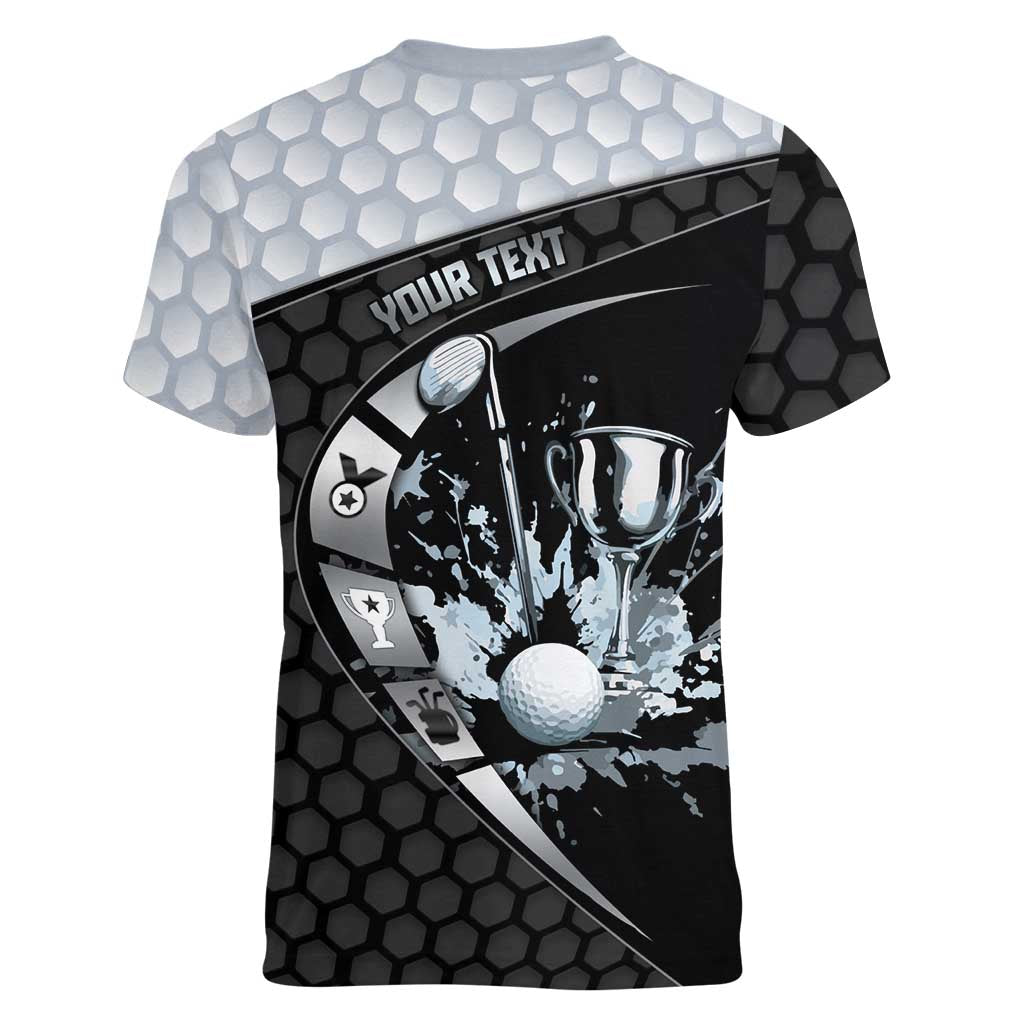 Personalized Golf Women V-Neck T-Shirt The Honeycomb Golfe