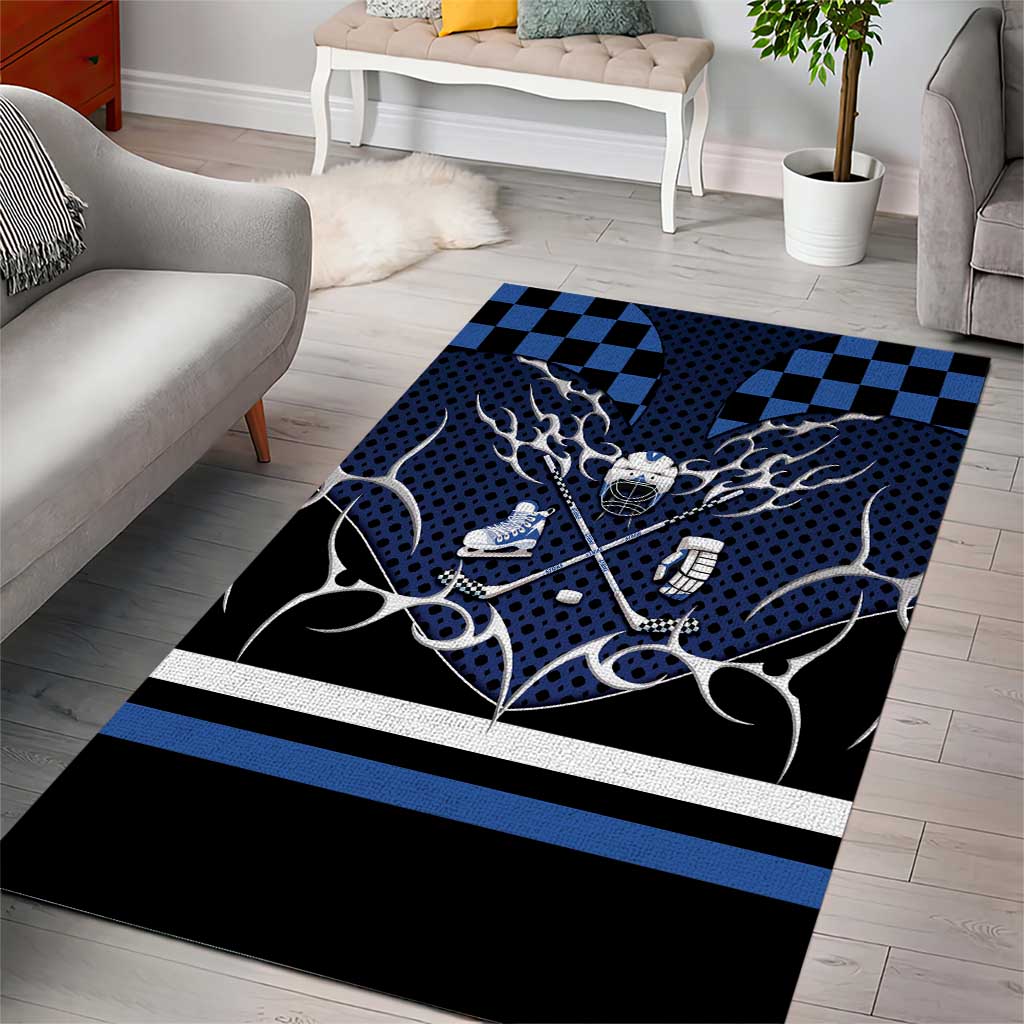 Hockey Area Rug Tribal Strike