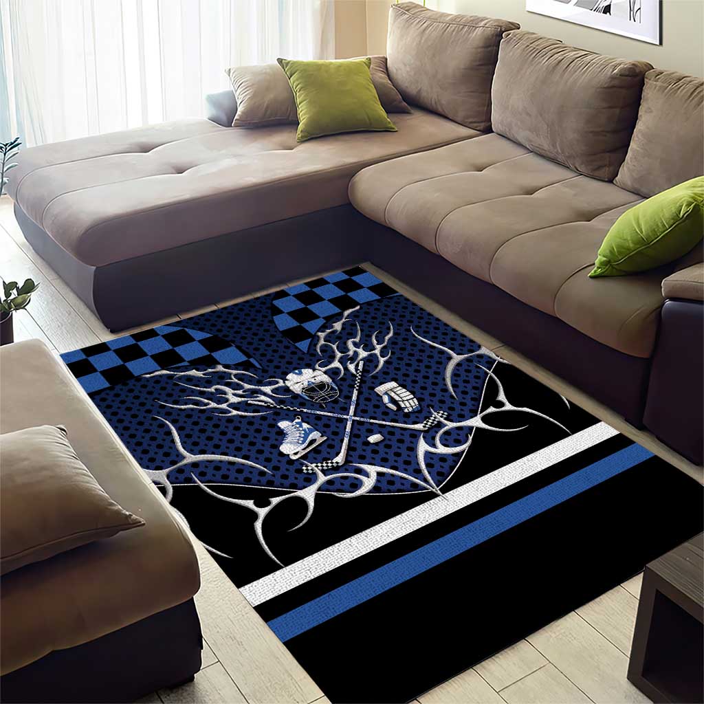 Hockey Area Rug Tribal Strike