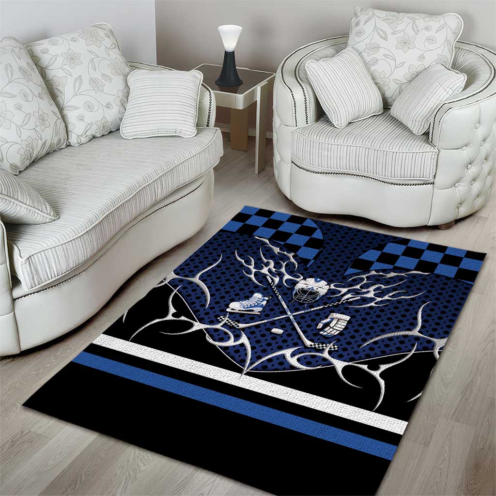 Hockey Area Rug Tribal Strike