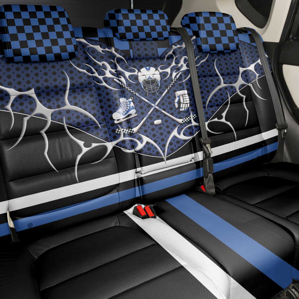 Hockey Back Car Seat Cover Tribal Strike