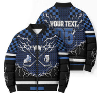 Custom Hockey Bomber Puffer Jacket Tribal Strike