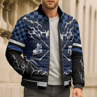 Custom Hockey Bomber Puffer Jacket Tribal Strike